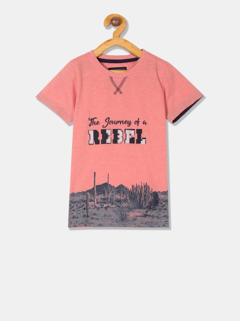 

Cherokee Boys Pink Printed Round Neck T-shirt