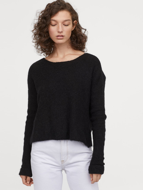 

H&M Women Black Alpaca-Blend Jumper