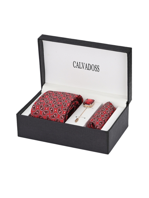 

Calvadoss Men Red & Black Accessory Gift Set