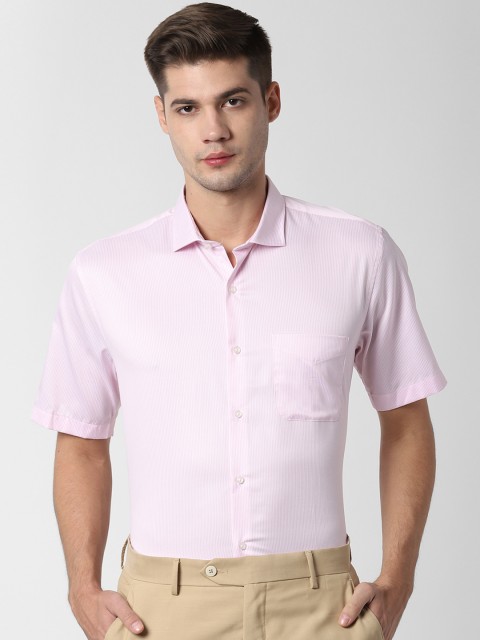 

Peter England Men Pink Regular Fit Checked Formal Shirt