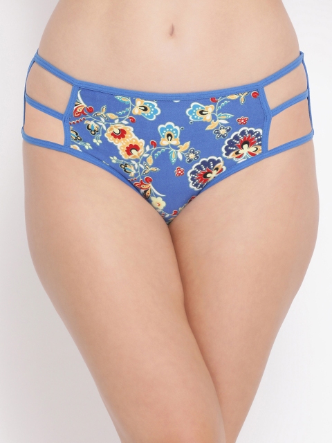 

Clovia Women Blue & Red Printed Mid Rise Hipster Briefs PN3236P03S