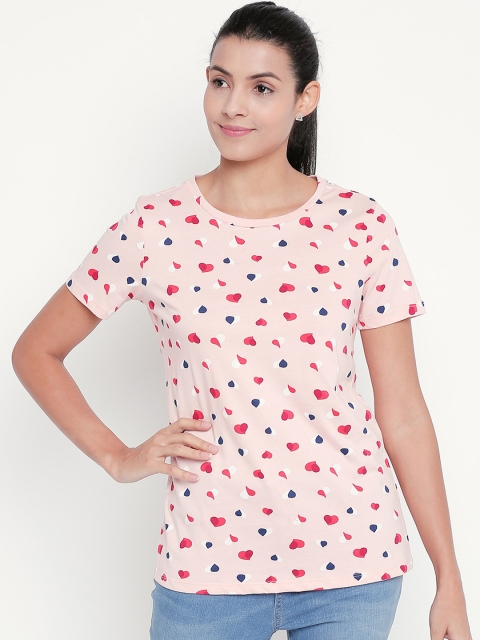 

Honey by Pantaloons Women Pink Printed Round Neck T-shirt