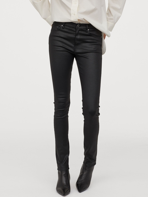

H&M Women Black Solid Shaping Skinny Regular Jeans