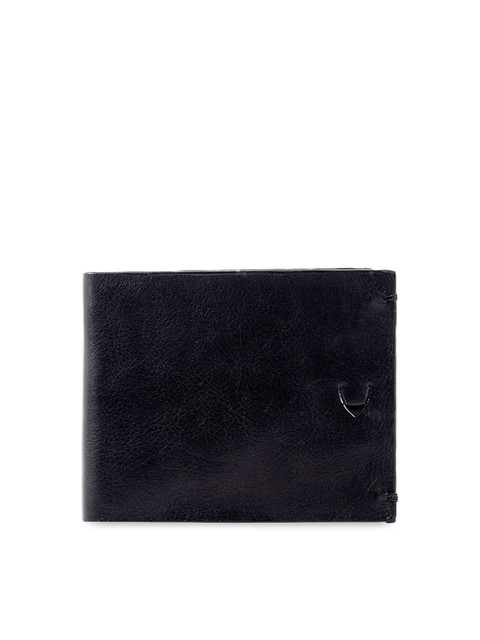 

Hidesign Men Black Solid Leather Two Fold Wallet