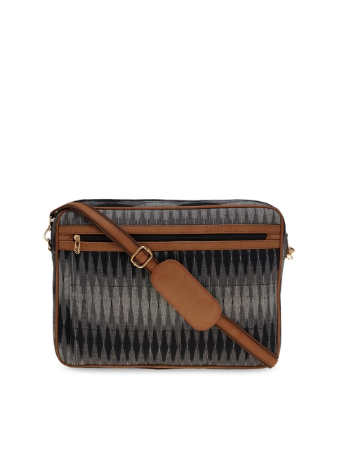 

Tarusa Women Black & Grey Printed Laptop Bag
