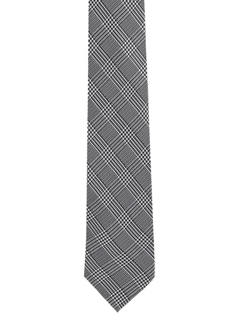 

Peter England Men Black & White Printed Broad Tie