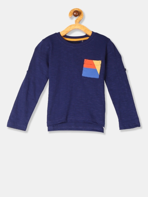 

Cherokee Boys Blue Solid Round Neck T-shirt