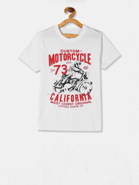 

Cherokee Boys White Printed Round Neck T-shirt