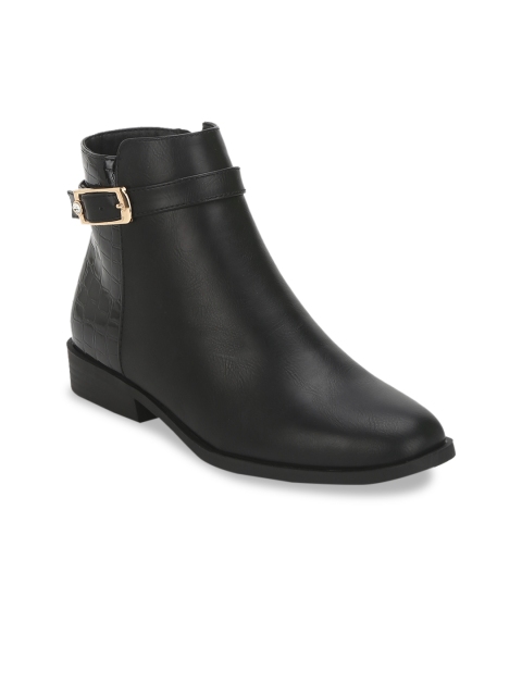 

Truffle Collection Women Black Solid Heeled Boots