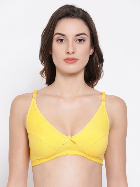 

Clovia Yellow Solid Non-Wired Non Padded Everyday Bra BR0797P0232B