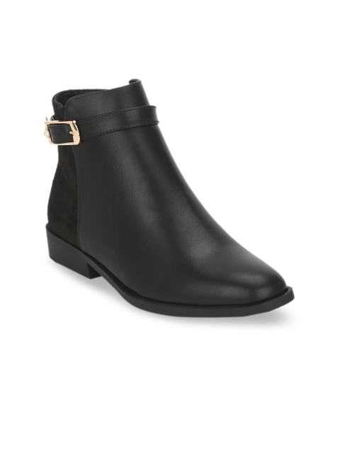 

Truffle Collection Women Black Solid Heeled Boots