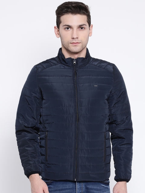 

Richlook Men Navy Blue Solid Lightweight Padded Jacket