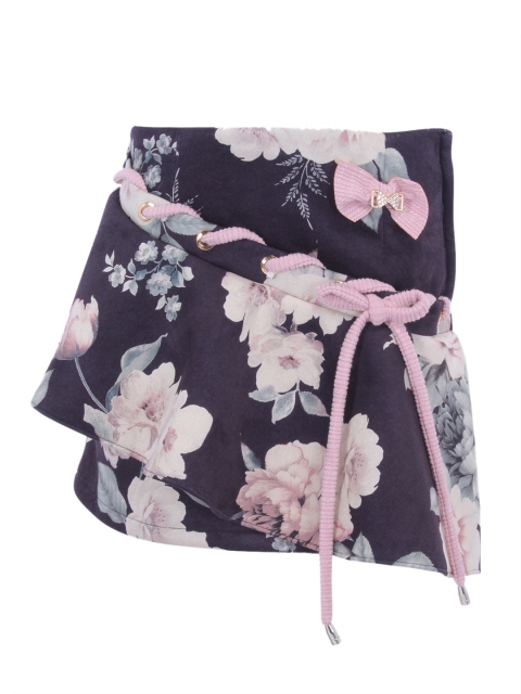 

CUTECUMBER Girls Black & Pink Printed A-Line Skirt