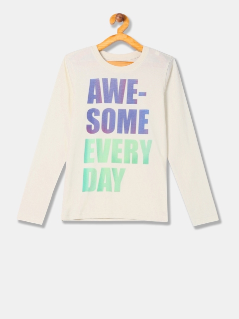 

Cherokee Boys Off-White Printed Round Neck T-shirt