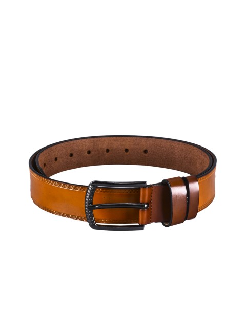 

BuckleUp Men Tan Brown Solid Leather Belt