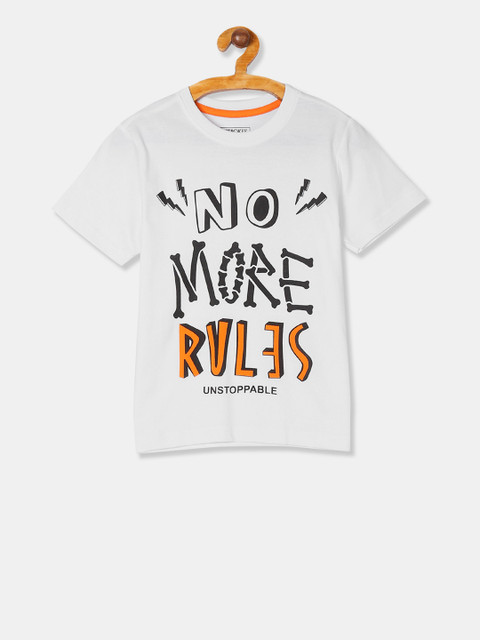 

Cherokee Boys White Printed Round Neck T-shirt