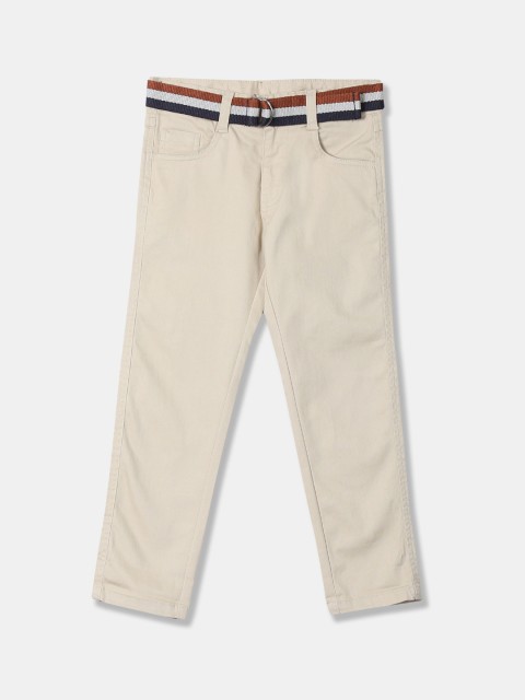 

Cherokee Boys Beige Regular Fit Solid Regular Trousers