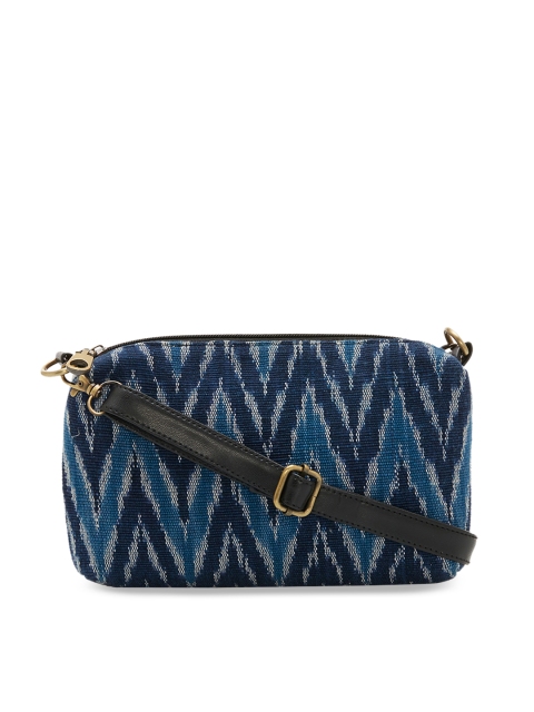 

Tarusa Blue Printed Sling Abstract Bag