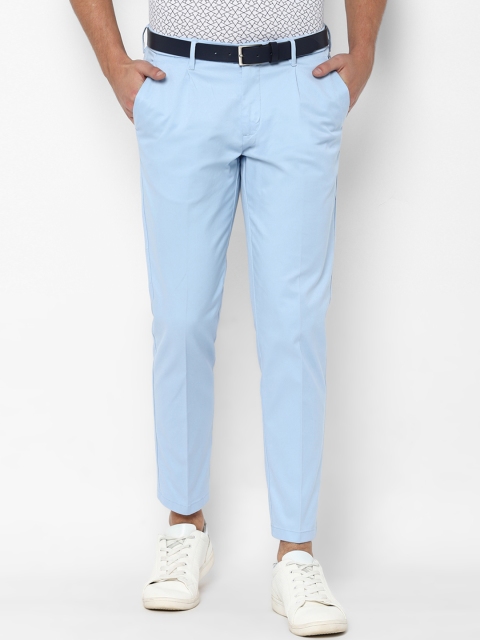 

Allen Solly Men Blue Solid Slim Fit Regular Trousers