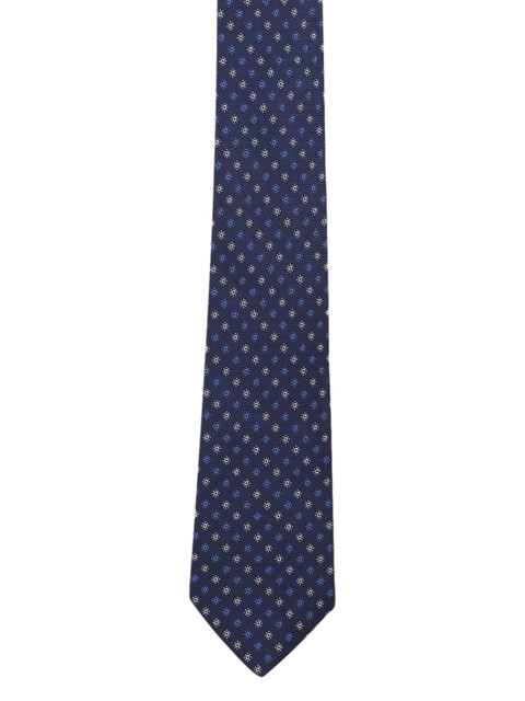 

Peter England Men Navy Blue Woven Design Broad Tie