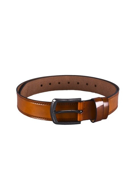 

BuckleUp Men Tan Brown Solid Leather Belt