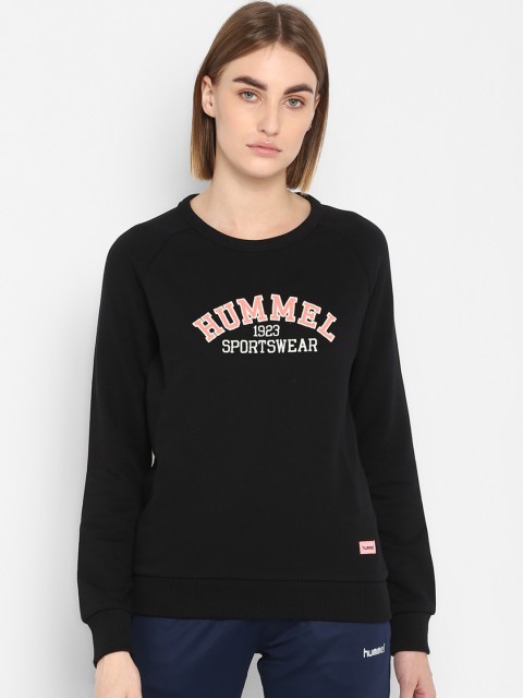 

hummel Women Black Printed Pullover Sweatshirt