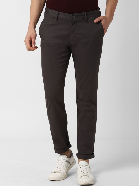 

Peter England Casuals Men Brown Slim Fit Solid Regular Trousers