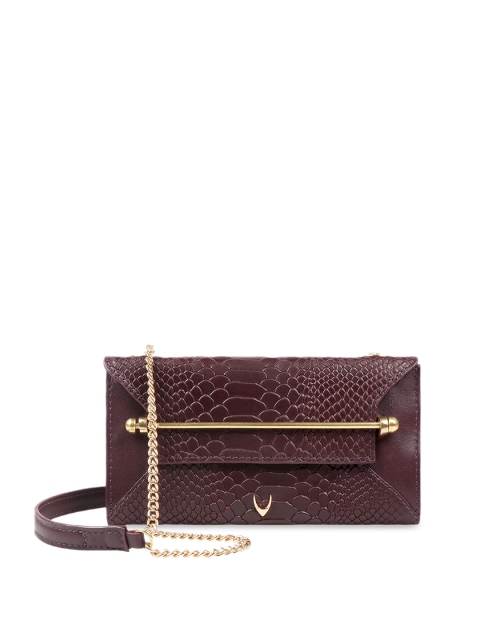 

Hidesign Women Purple Self Design Two Fold Wallet