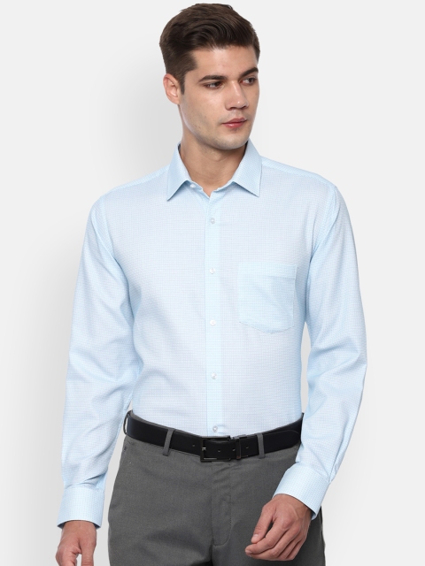 

Van Heusen Men Blue Regular Fit Checked Formal Shirt