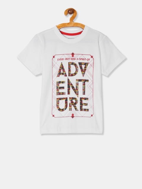 

Cherokee Boys White Printed Round Neck T-shirt
