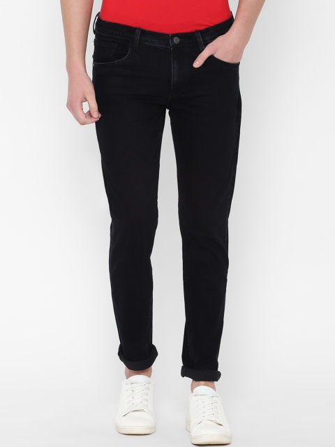 

Allen Solly Sport Men Navy Blue Skinny Fit Mid-Rise Clean Look Stretchable Jeans
