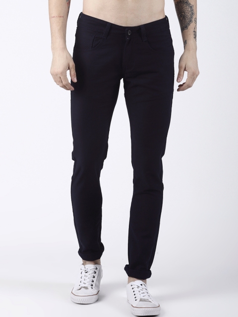 

Rex Straut Jeans Men Navy Blue Slim Fit Mid-Rise Clean Look Jeans