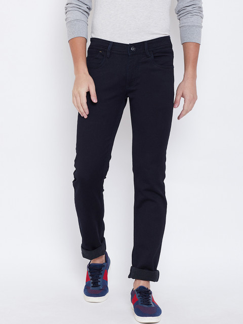 

Octave Men Navy Blue Regular Fit Mid-Rise Clean Look Jeans