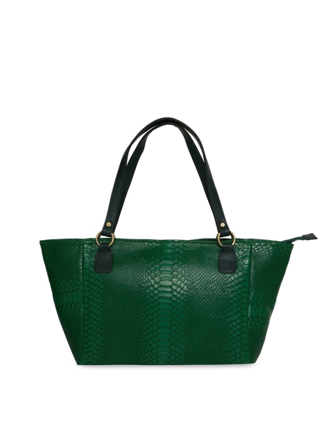 

Tarusa Green Animal Textured Shoulder Bag