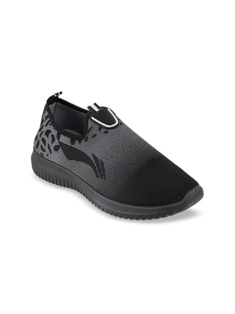 

WALKWAY Women Black & Grey Slip-On Sneakers