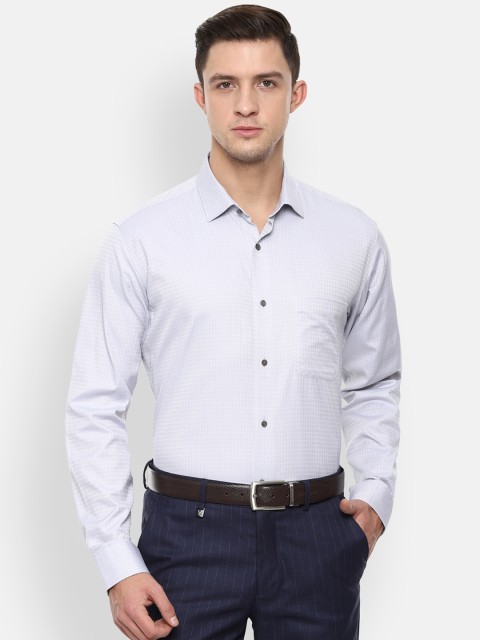 

Van Heusen Men White Self Design Regular Fit Formal Shirt