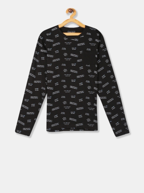 

Cherokee Boys Black & White Printed Round Neck T-shirt