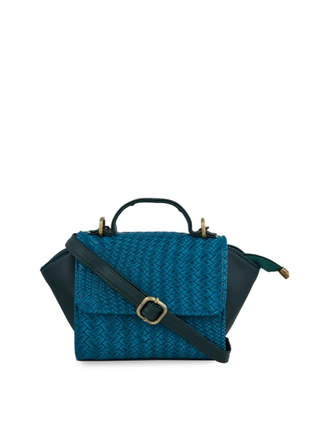

Tarusa Blue & Black Self Design Sling Bag