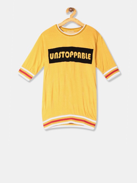 

Cherokee Girls Yellow Printed Top