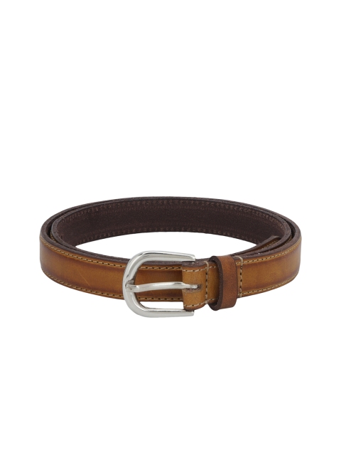 

Aditi Wasan Women Mustard Yellow Solid Genuine Leather Belt