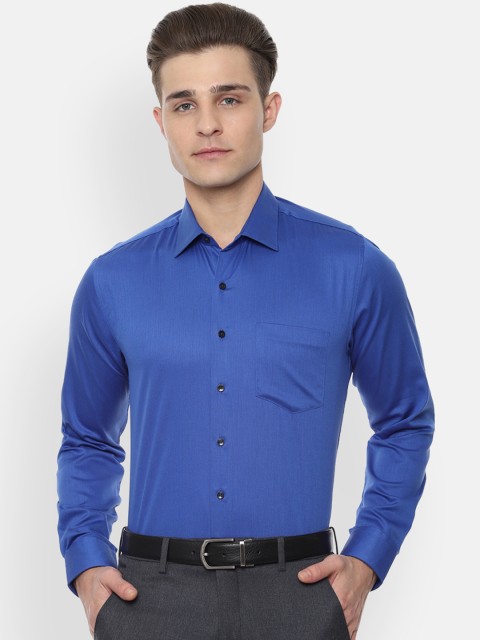 

Van Heusen Men Blue Solid Slim Fit Formal Shirt