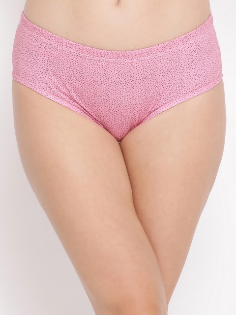 

Clovia Women Pink Printed Mid-rise Hipster Brief PN2912Z22S