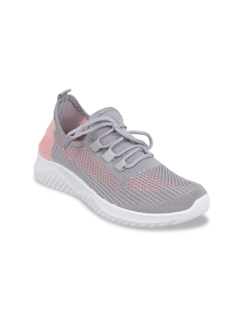 

WALKWAY by Metro Women Grey & Peach-Coloured Sneakers