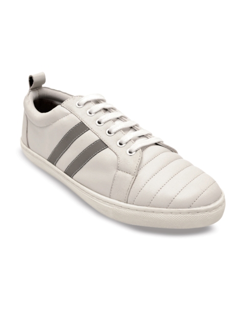 

BEAVER Men Off-White Leather Sneakers