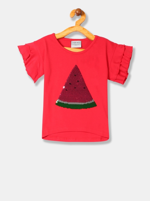 

Cherokee Girls Red Embellished Top