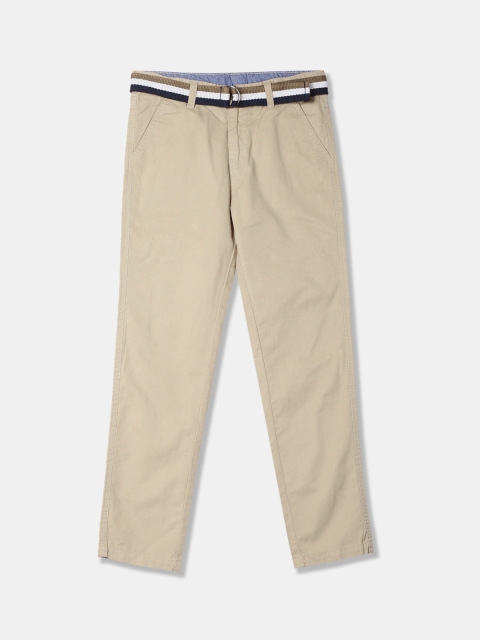 

Cherokee Boys Beige Regular Fit Solid Regular Trousers