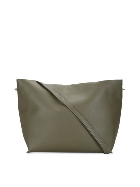 

Truffle Collection Olive Green Solid Tote Bag