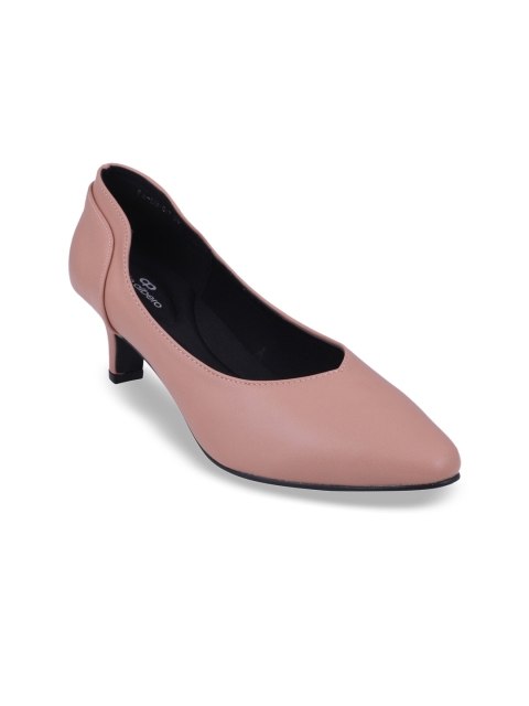 

pelle albero Women Pink Solid Kitten Heel Pumps