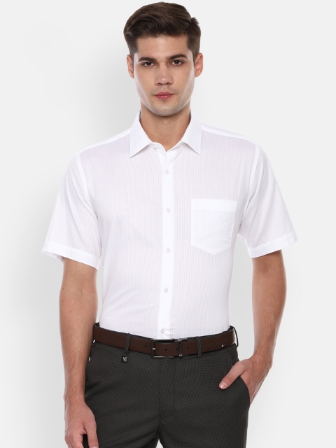 

Van Heusen Men White Regular Fit Striped Formal Shirt