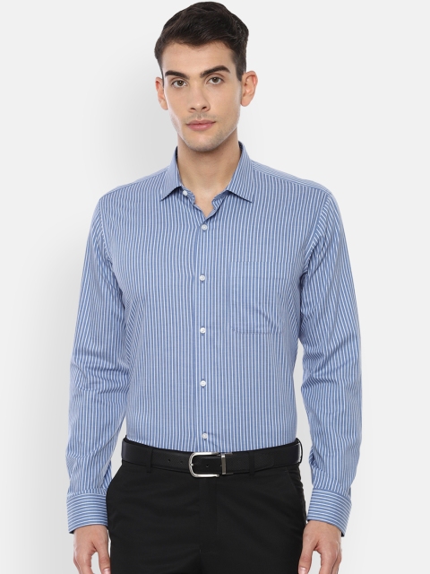 

Van Heusen Men Blue & White Striped Slim Fit Formal Shirt
